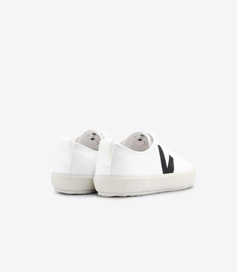 Tenis Veja Mujer - Nova Lona - Blancos/Negros - 258FTBOAJ